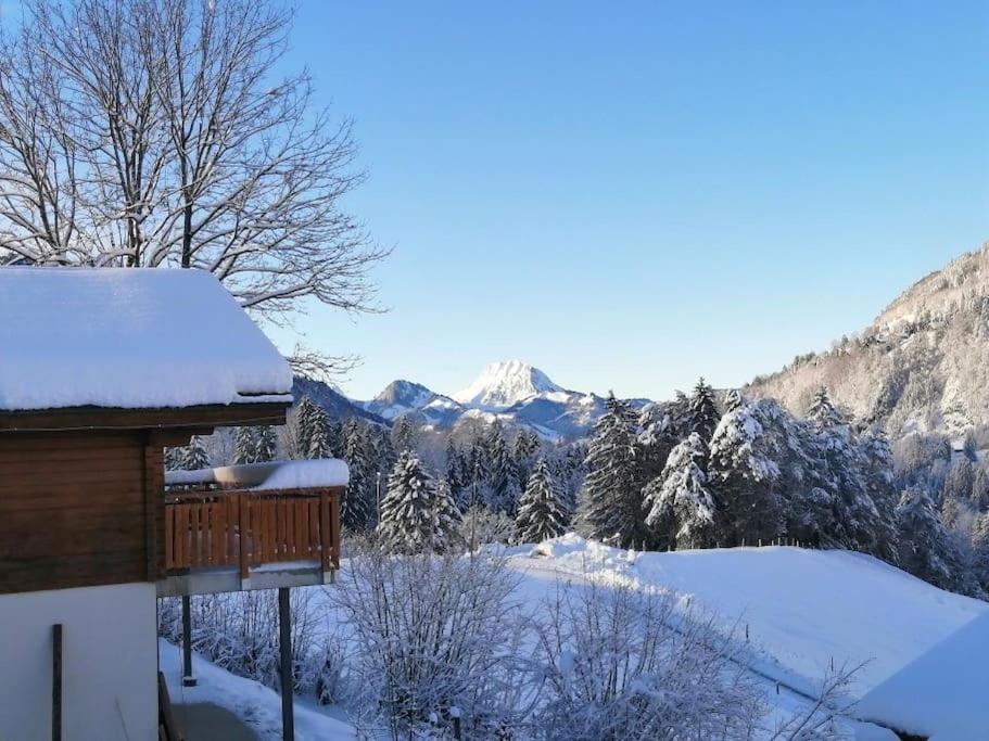 Confortable Chalet Avec Magnifique Vue En Gruyere. Charmey Ngoại thất bức ảnh